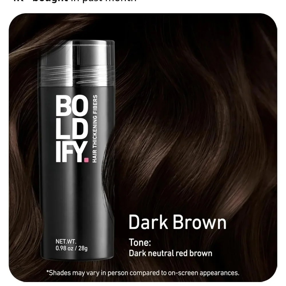 Boldify Hair Thickening Fibers - Dark Brown.